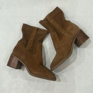 Steve Madden Romney Brown Seude Leather Ankle Booties Size 8